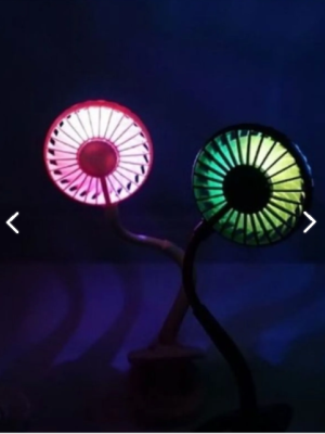 Portatif Işıklı Mini Klipsli Fan Portatif Işıklı Mini Klipsli Fan