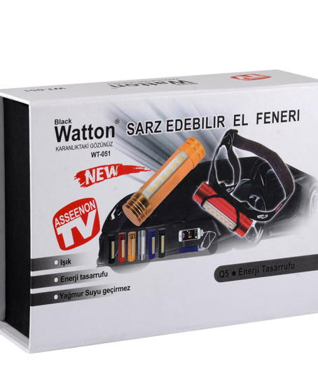 Powerbank Kafa Feneri Wt-051 Powerbank Kafa Feneri Wt-051