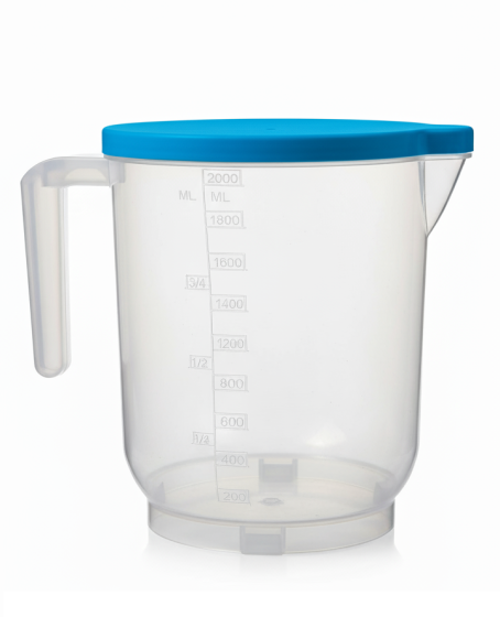 Pratik Mutfak Ölçü Kabı - 2 Litre Dereceli Şeffaf Hazne BPA Free Pratik Mutfak Ölçü Kabı - 2 Litre Dereceli Şeffaf Hazne BPA Free