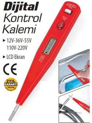 Profesyonel Dijital Kontrol Kalemi Tornavida Voltaj Ölçer