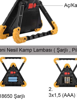 Profesyonel Kamp - Araba Lambası Bm-610/ WT