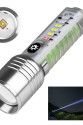 Profesyonel TG LED Güçlü 8 Modlu Type-C 1000 Lümen Polis Çakarlı Şarjlı El Feneri