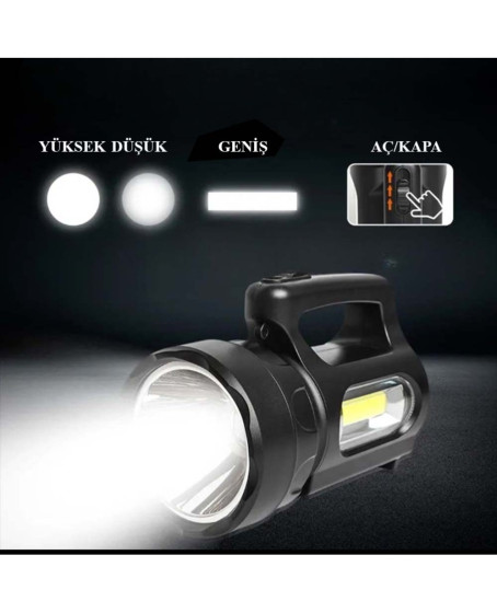 Profesyonel Ultra Güçlü LED El Feneri - Yüksek Performanslı 900 Lümen Aydınlatma
