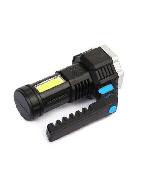 PS-3879 USB Şarj Göstergeli Şarj Edilebilir 7*XPE +COB Led El Feneri