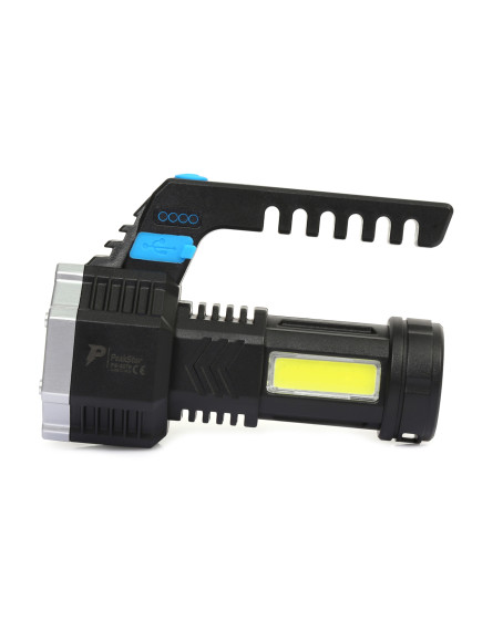 PS-3879 USB Şarj Göstergeli Şarj Edilebilir 7*XPE +COB Led El Feneri