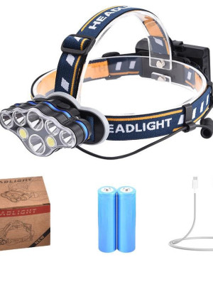 PS-888 Güçlü USB Şarj Edilebilir Profesyonel 8 Modlu 6000 Lümen 8 LED Su Geçirmez Kafa Lambası PS-888 Güçlü USB Şarj Edilebilir Profesyonel 8 Modlu 6000 Lümen 8 LED Su Geçirmez Kafa Lambası