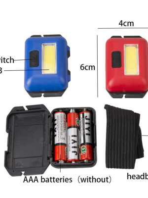 PS-T89 Mini Pilli COB LED 3 Mod Su Geçirmez Kafa Feneri Lambası PS-T89 Mini Pilli COB LED 3 Mod Su Geçirmez Kafa Feneri Lambası