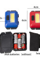 PS-T89 Mini Pilli COB LED 3 Mod Su Geçirmez Kafa Feneri Lambası