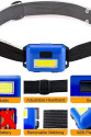 PS-T89 Mini Pilli COB LED 3 Mod Su Geçirmez Kafa Feneri Lambası