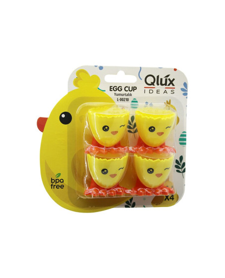 4PCS YUMURTALIK EMOJİ DESEN RENKLİ PLASTİK CİVCİV AYAKLI KIRIK YUMURTA KABUK MODEL