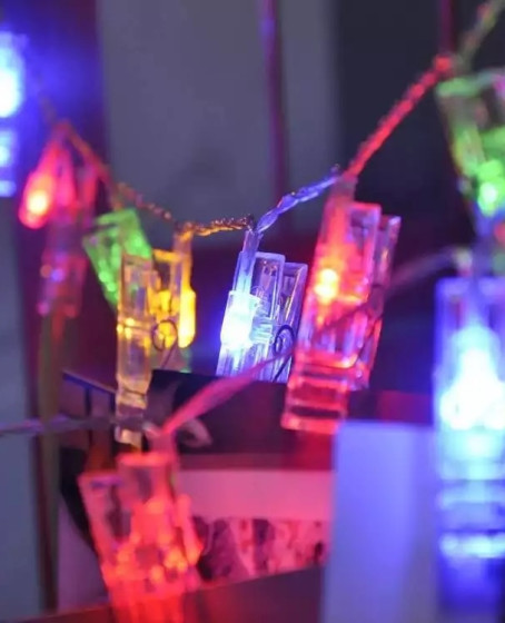 Renkli Işıklı Mandallı Fotoğraf Albümü 10 lu - RGB Renkli Işıklı Mandallı Fotoğraf Albümü 10 lu - RGB