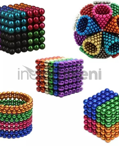 Renkli 216 adet mıknatıs neocube mıknatıs 5mm neodyum