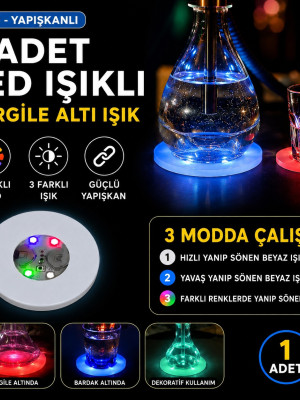 RGB LED Nargile Altı Işık 1 Adet