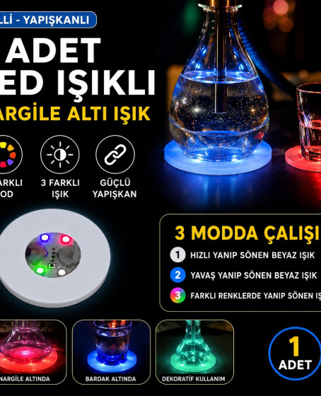 RGB LED Nargile Altı Işık 1 Adet RGB LED Nargile Altı Işık 1 Adet