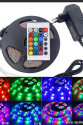 Rgb Şerit 5 Metre 16 Renkli Kumandalı Adaptörlü Çift Taraflı Bant Rgb Şerit 5 Metre 16 Renkli Kumandalı Adaptörlü Çift Taraflı Bant