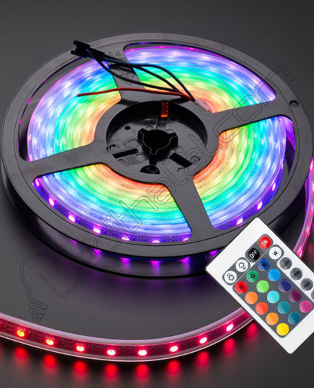 Rgb Şerit 5 Metre 16 Renkli Kumandalı Adaptörlü Çift Taraflı Bant Rgb Şerit 5 Metre 16 Renkli Kumandalı Adaptörlü Çift Taraflı Bant