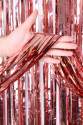 Rose Gold Püsküllü Kapı Perdesi - Parti, Bekarlığa Veda, Doğum Günü 1x2 m Rose Gold Püsküllü Kapı Perdesi - Parti, Bekarlığa Veda, Doğum Günü 1x2 m