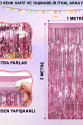 Rose Gold Renk Ekstra Metalize Parlak Saçaklı Arka Fon Perde İthal A Kalite 1x2 Metre Rose Gold Renk Ekstra Metalize Parlak Saçaklı Arka Fon Perde İthal A Kalite 1x2 Metre