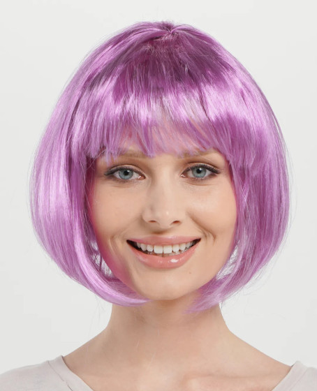 Rose Pembe Renk Düz Kesim Küt Parti Peruğu Kısa Takma Saç Rose Pembe Renk Düz Kesim Küt Parti Peruğu Kısa Takma Saç