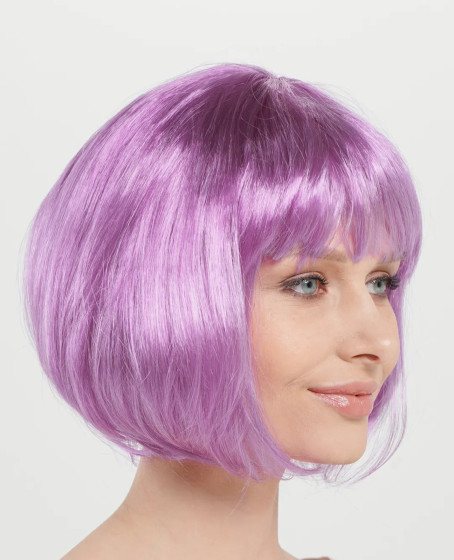Rose Pembe Renk Düz Kesim Küt Parti Peruğu Kısa Takma Saç Rose Pembe Renk Düz Kesim Küt Parti Peruğu Kısa Takma Saç
