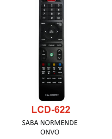 SABA NORMENDE ONVO Uyumlu Kumanda - LCD 622 SABA NORMENDE ONVO Uyumlu Kumanda - LCD 622
