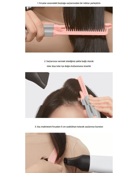 Saçlara Kolay Şekil Veren Saç Kurutma Fırçası APIEU Easy Hair Dry Brush Saçlara Kolay Şekil Veren Saç Kurutma Fırçası APIEU Easy Hair Dry Brush