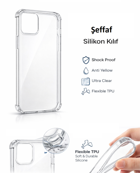 Samsung Galaxy A05 Uyumlu Şeffaf Silikon Telefon Kılıfı Esnek Darbe Koruyucu Samsung Galaxy A05 Uyumlu Şeffaf Silikon Telefon Kılıfı Esnek Darbe Koruyucu