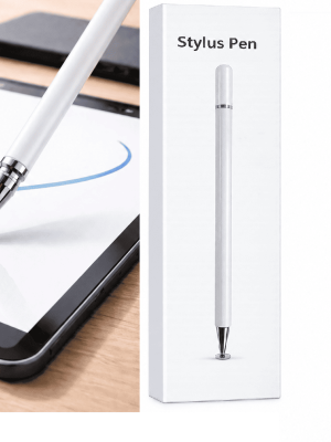 Samsung A16 Uyumlu Dokunmatik Stylus Kalem Disk Uçlu Hassas Beyaz Tablet Telefon Çizim Kalemi