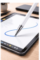 Redmi Note 12 PRO 4G Uyumlu Dokunmatik Stylus Kalem Disk Uçlu Hassas Beyaz Tablet Telefon Çizim Kalemi