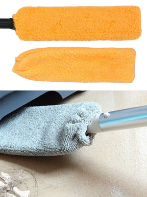 Saplı Mikrofiber Başlıklı Girintili Yüzey Temizleme Mopu Toz Alma Fırçası