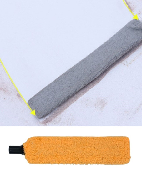 Saplı Mikrofiber Başlıklı Girintili Yüzey Temizleme Mopu Toz Alma Fırçası