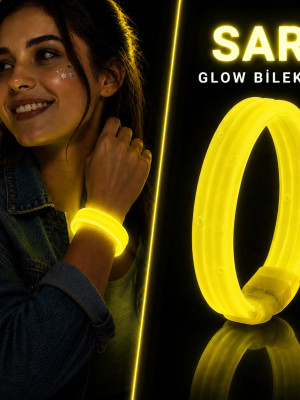 Sarı Kalın Glow Bileklik – Kırılarak Yanan Parti ve Festival Bilekliği Sarı Kalın Glow Bileklik – Kırılarak Yanan Parti ve Festival Bilekliği