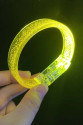 Sarı Led Işıklı Baskı Yapılabilen Pilli Bileklik Bilezik 1,5 cm Genişlik
