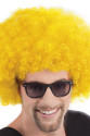 Sarı Renk Kıvırcık Afro Bonus Peruk
