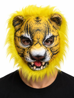 Sarı Yeleli Kaplan EVA Maske