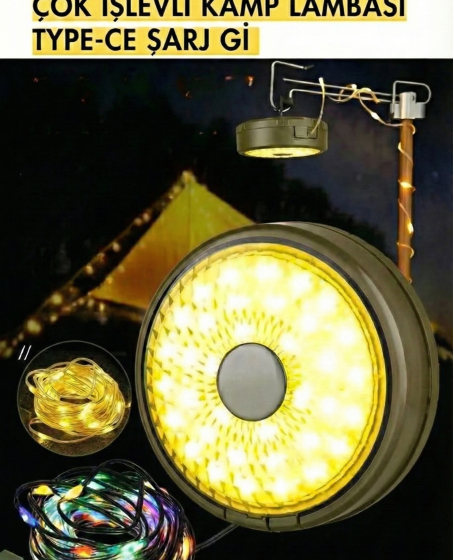 Şarjlı 10 Metre Ledli Şarj Göstergeli 8 Işık Modlu Hareketli Ve Flaşör Modlu Kamp Lambası Led Işık Şarjlı 10 Metre Ledli Şarj Göstergeli 8 Işık Modlu Hareketli Ve Flaşör Modlu Kamp Lambası Led Işık