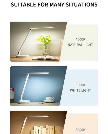 Şarjlı 40 Led Çalışma Okuma Işığı Kademeli Masa Lambası Ayarlanabilir Renk Tonu Ve Parlaklık PS-1912 Şarjlı 40 Led Çalışma Okuma Işığı Kademeli Masa Lambası Ayarlanabilir Renk Tonu Ve Parlaklık PS-1912