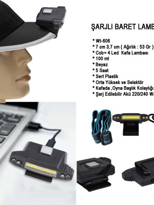 Şarjlı Baret Lambası Wt-606