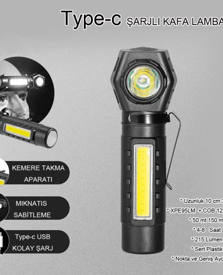 Şarjlı Mıktanıslı Kafa Lambasi Wt-621