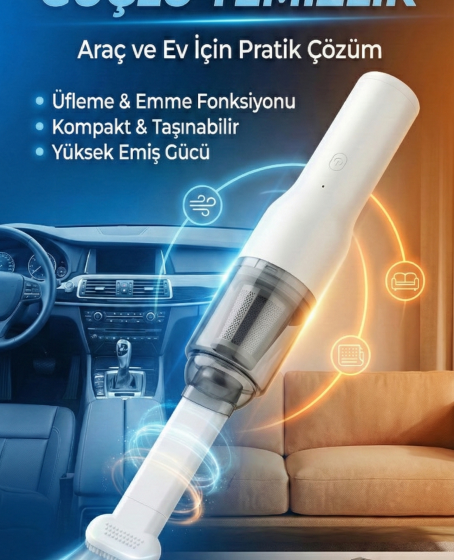 Şarjlı Mini Araç İçi Süpürge Şarjlı Mini Araç İçi Süpürge