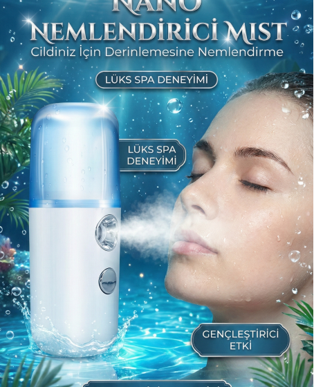 Şarjlı Mini Yüz Nemlendirici Dezenfektan Cihazı Mist Sprayer