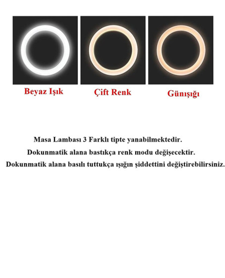 Şarjlı Sarı Ve Beyaz Renk Masa Lambasi Wt-005 Şarjlı Sarı Ve Beyaz Renk Masa Lambasi Wt-005