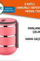 Sefer Tası Yemek Termosu Saklama Kabı Termosu 3lü - ÇELİK