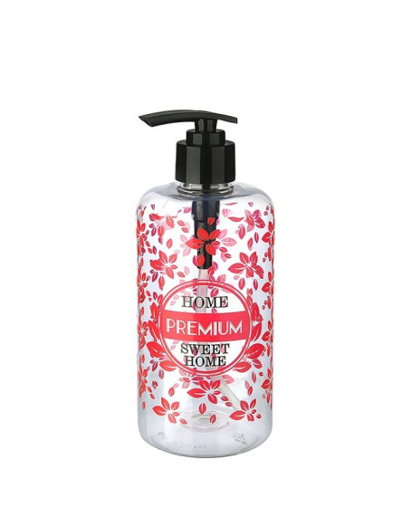 Şeffaf Sıvı Sabunluk Yuvarlak Plastik Pompalı 500 ML Şeffaf Sıvı Sabunluk Yuvarlak Plastik Pompalı 500 ML