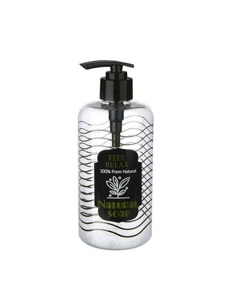 Şeffaf Sıvı Sabunluk Yuvarlak Plastik Pompalı 500 ML Şeffaf Sıvı Sabunluk Yuvarlak Plastik Pompalı 500 ML