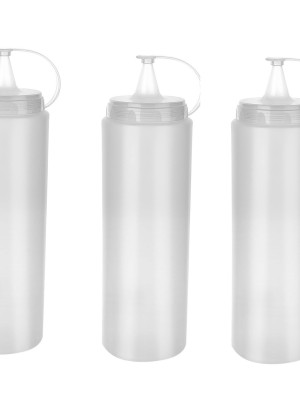 Şeffaf Sos Şişesi - 1000ML Dev Boy 3 Adet