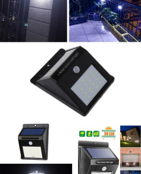 Sensörlü Solar Duvar Lambası 20 Ledli Sensörlü Solar Duvar Lambası 20 Ledli