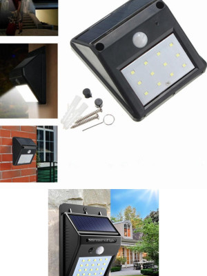 Sensörlü Solar Duvar Lambası 20 Ledli Sensörlü Solar Duvar Lambası 20 Ledli