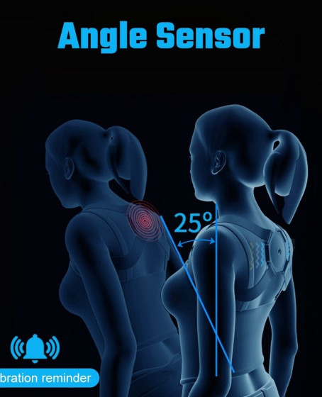 Sensörlü Dik Duruş Korsesi Şarjlı Titreşimli Sensörlü Dik Duruş Korsesi Şarjlı Titreşimli