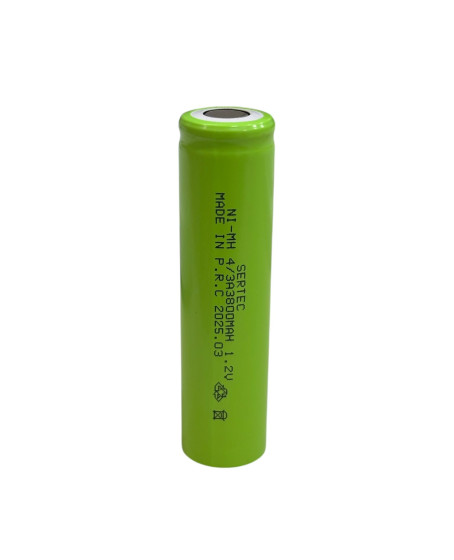 Sertec - 1.2V 3800 Mah - 4/3A - Ni-MH Şarjlı Pil - (Başsız / Flat Head)